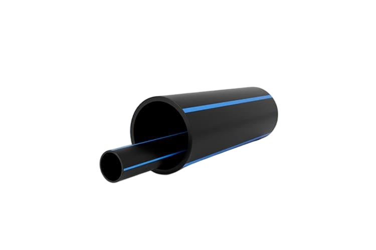 HDPE Irrigation Pipe — Blue Striped Straight