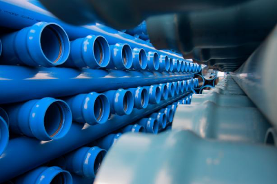 Blue PVC-U Water Pipe Stockpile — PVC-U Water Supply Pipe | Primepoly Pipe Manufacturer